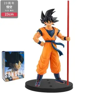 Dragon Super ball Saiya anime figure PVC 20th Anniversary Edition Stick Goku Sun Goku Handicraft Anime Model