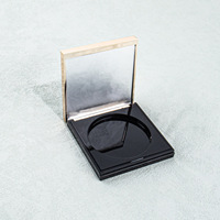 Boîte à poudre compacte carrée en plastique ABS avec boîte de maquillage miroir pour emballage de poudre libre de palette de fard à paupières