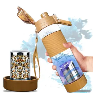 650ml hydrogen zinc water flask plastic sport bottle mineral stone water cup alkaline water bottle