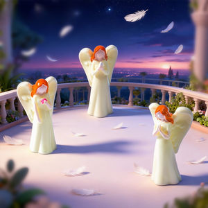 Nouveaux accessoires de poupée mignons en forme d'ange, micro-paysage, accessoires de décoration DIY, mini-voiture, ornements de bureau - Product Image 3