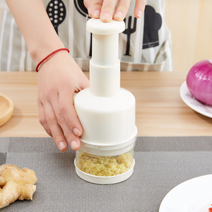 Râpe à légumes en plastique, pour ail, gingembre, oignon, aliments et légumes, hachoir, avec conteneur - Product Image 2