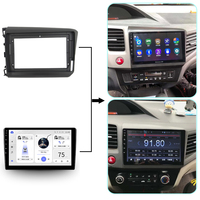 Aijia araba radyo Android DVD dash kurulu tel tesisat kablosu canbus video navigasyon çerçevesi 2012 HONDA CIVIC 9 inç LHD