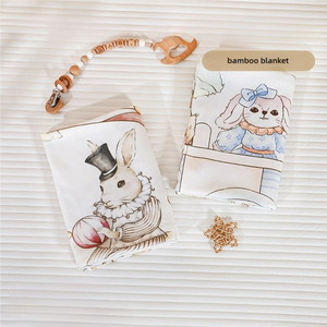 بطانية أطفال من الخيزران-بطانية قماط مقاومة للحساسية وتهوية لحديثي الولادة ، فراش حضانة عضوي (OEM/ODM) - Product Image 5