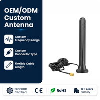 Antenne magnétique omnidirectionnelle verticale large bande 2G 3G 4G 5G pour routeur extérieur, indice de protection IP67, gain 12dBi, connecteur personnalisé, support d'installation