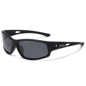 Unisex Polarized Sunglasses <b>Black</b> <b>Frame</b> Blue Mirror Lens UV400 Protection Outdoor Sports Cycling Driving - Product Image 4