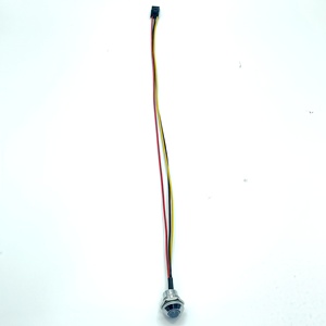 مصباح إشارة للدراجات <span class=keywords><strong>LED</strong></span> RGB قابل للعنونة بطول 30 سم، مع عدسة ناشرة للضوء ورأس معدني مطلي بالنيكل، مقاوم للماء IP67، 5 فولت، سلك 24AWG، 8 مم - Product Image 4