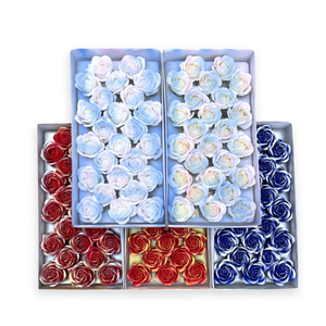 Perfumado de alta calidad de la boda decoraciones personalizables ramo de flores artificiales <span class=keywords><strong>Spray</strong></span> Color 5 capas Rosa jabón flor - Product Image 4