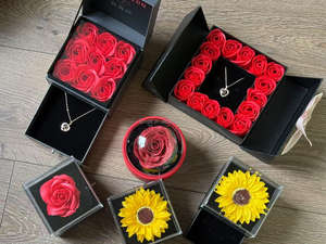 向日葵主题首饰盒我爱你项链100不同语言有意义的礼物给妈妈女朋友做的自然 - Product Image 6