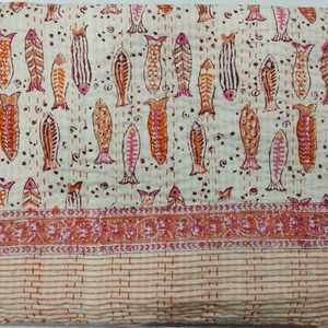 High Quality Vintage Boho Kantha Quilts Hand Stitched <b>Indian</b> Quilts <b>Throw</b> Bohemian Bedspread Bedding Blanket Handmade Cotton - Product Image 1