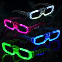 Nicro Lunettes LED Lumineuses pour Adultes et Enfants, Accessoires de Cosplay et de Fête d'Halloween, Effet Néon, Brillent dans le Noir