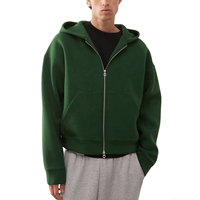 Sweat à capuche zippé personnalisé pour homme, coupe courte, coupe régulière, en tissu épais de haute qualité, idéal pour l'hiver
