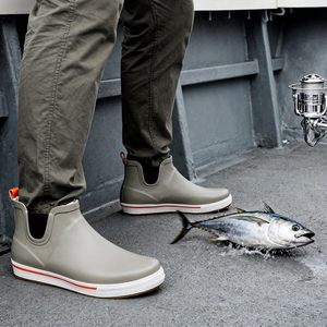 Bottes de pluie en caoutchouc légères et imperméables unisexes mi-mollet avec haute adhérence pour toutes les saisons, pêche, jardinage, <span class=keywords><strong>camping</strong></span> - Product Image 4