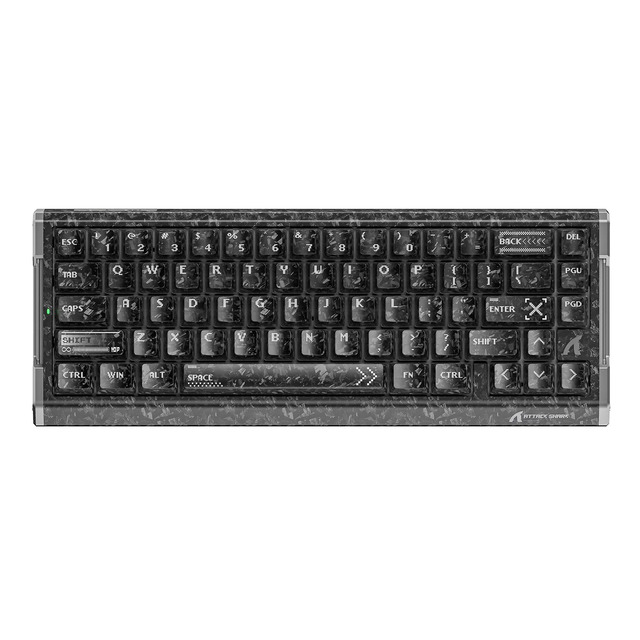 ATTACK SHARK 60% R68 HE Carbon Fiber Rapid Trigger Keyboard Magnetic Switch Wired Keyboard