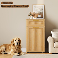 Poubelle coulissante pour armoire, poubelle cannelée pour tiroir de cuisine, support de poubelle autoportant dissimulé anti-animaux