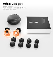 Bouchons d'oreilles pour musiciens, réduction du bruit, OEM, noirs électroplaqués, pour dormir, anti-bruit, pour la musique