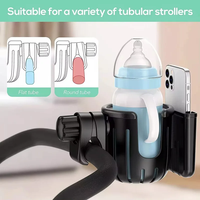 Universel 360 Rotatif Poussette Porte-Gobelet Portable Flexible Bébé Landau Chariot Rack Téléphone Tasse D'eau Bouteille De Lait Accessoires Voyage