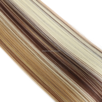 Extensions de cheveux synthétiques de haute qualité, lisses et soyeux, tissage simple, 24 pouces, 150g, sans nœuds, pour femmes noires