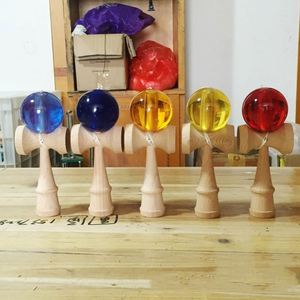 Jeu de coordination créatif pour fête, jouet de coordination, balle transparente en cristal, poignée en hêtre de qualité supérieure, vente chaude, unisexe, 14 ans et plus, Kendama - Product Image 2