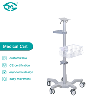 Support de moniteur de chariot d'hôpital de WEIYE support de roulement de chariot de moniteur patient d'instrument médical