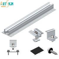 Art Sign Güneş Paneli Montaj Mini Rayı AL6005-T5 Alüminyum Kısa Ray 300mm 400mm Trapez Metal Çatı Güneş Paneli Montajı için