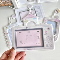 Porte-cartes en forme de téléphone portable 3-en-1 pour photos de maison, porte-clés pour photocartes Kpop, cadres porte-cartes photo en PVC, albums photo