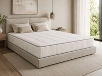 Matelas hybride moderne et écologique populaire, taille Queen et King, fermeté moyenne, mousse à mémoire de forme, ressorts ensachés avec housse amovible