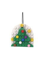 Cadeau de Noël, décoration de porte d'entrée, ornement de maison, anneau de neige, flocon de neige, ensemble de blocs de construction en plastique DIY pour enfants