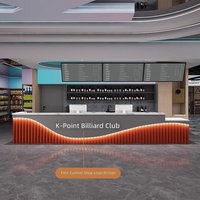 Comptoir de réception de style industriel pour salle de billard, bar, café internet, bureau de caisse, table personnalisable