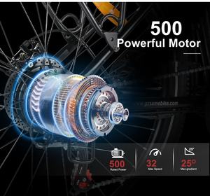 Stock local à l'étranger pour le vélo électrique hybride SAMEBIKE RS-A01 Pro en alliage d'aluminium, puissance 500W, batterie lithium 36V15Ah - Product Image 5