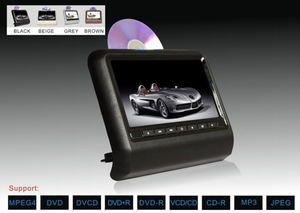 شاشة ترفيهية خلفية للسيارة مقاس 9 بوصات مع مشغل أقراص <span class=keywords><strong>DVD</strong></span> وتحكم عن بعد وأزرار لمس ومشغل أقراص CD محمول بإضاءة RGB - Product Image 2