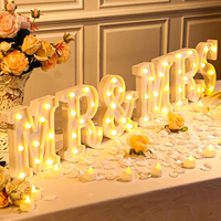 Lettres lumineuses en plastique MR&MR à LED, ambiance romantique pour la Saint-Valentin et les mariages, personnalisables, alimentées par piles