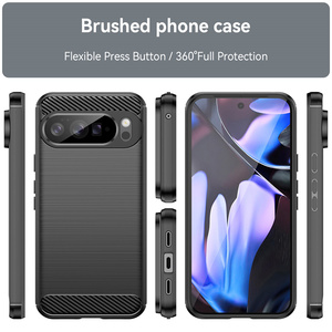 Carbon <strong>Fiber</strong> Texture TPU Mobile Phone Case Protective Cover for <strong>Google</strong> Pixel 10a/10 Pro XL/10 Pro/10/9a/9 - Product Image 2