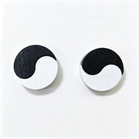 Jeu de jetons Yin Yang en bois, pièces noires et blanches imbriquées, écologique, durable, jeu de société éducatif pour la famille, marqueur de dualité, cadeau