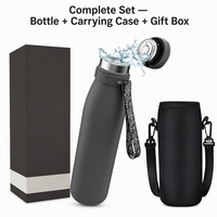 Bouteille de sport isotherme personnalisée OEM avec logo, 500 ml, double paroi, acier inoxydable 304, sans BPA, étanche, pour voyage, chaud/froid 24h