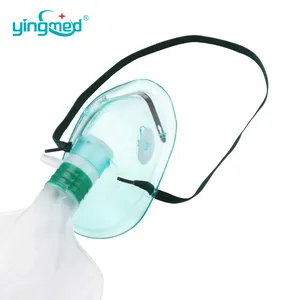 Kit Masker Pernapasan Oksigen PVC Medis, dengan Tas Reservoir 1000Ml