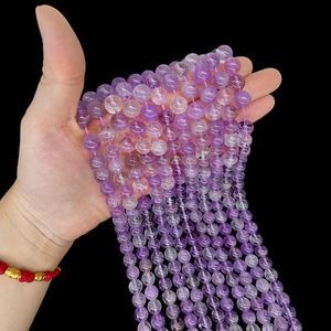 Bán Buôn 6MM, 8MM, 10MM,12MM Tự Nhiên Vòng Giấc Mơ Ametrine Mã Não Lỏng Đá Hạt Số Lượng Lớn Để Làm Đồ Trang Sức - Product Image 6