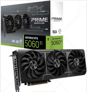 การ์ดจอ Prime GeForce 5060Ti 16GB GDDR7 รองรับ SFF PCIe 5.0 2.5-Slot พัดลม Axial-tech คู่ ใหม่ พร้อมพอร์ต DP Output Interface - Product Image 1