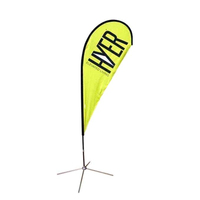 Drapeau plume personnalisé imprimé, drapeau de plage, drapeau publicitaire en forme de goutte d'eau avec mât et base remplie d'eau pour la promotion en extérieur