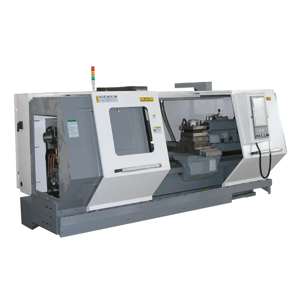 China Slant Bed CNC Lathe Bar Feeder Mini CNC Lathe Machine Servo Turret CNC Lathe With Polygon Turning