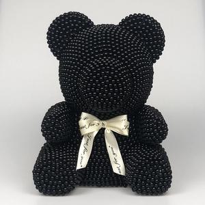 หมีเท็ดดี้แบร์มุกลายกุหลาบตุ๊กตาหมีประดิษฐ์คุณภาพสูงอุปกรณ์ตกแต่งบ้านสำหรับวันแม่2ชิ้น - Product Image 6