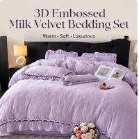 Parure de lit de luxe en velours de lait jacquard gaufré 3D, épaisse et chaude, pour hiver, maison et hôtel