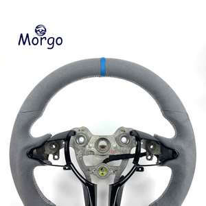 Volant personnalisé en daim bleu et fibre de carbone forgée bleue pour <span class=keywords><strong>Hyundai</strong></span> ElAnt Rand I30n I20N Veloster N Elantra N M/T CN7 - Product Image 2