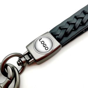 Wholesale Car Keyrings Leather Lettering Keychain for Car Brands Keyrings Metal <b>Key</b> <b>Ring</b> With <b>Customized</b> Logo Keychain - Product Image 3