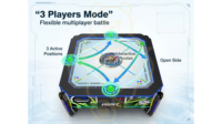Machine d'arcade de hockey aérien multijoueur, jeu de hockey de table commercial à monnayeur avec éclairage LED interactif Funbear FBX-001