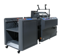 Machine à plastifier automatique GT600F à double système de chauffage, haute efficacité, fonctionnement stable, avec alimentateur