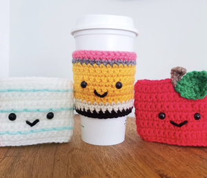 Cadeaux de professeur crochet Pot à crayons Papier Café Décoration de la maison confortable - Product Image 1