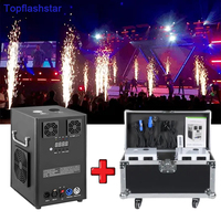 Machine à étincelles froides sans fil haute puissance 2PCS 750W avec Flightcase, télécommande DMX 512, machine à feux d'artifice froids pour mariage, DJ, fête