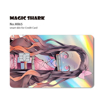 Autocollant de peau personnalisé brillant Magic Shark OEM, sans danger pour la peau, pour les cartes de crédit Master Visa
