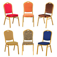 Chaises Métalliques d'Église de Luxe, Chaises d'Extérieur Empilables pour Hôtel, Banquet, Fête, Événement, Mobilier de Mariage