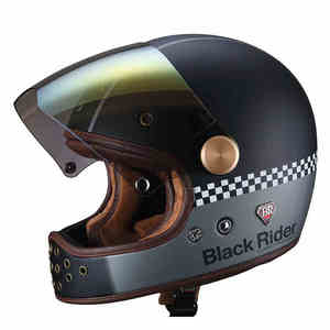 Nuevo Casco de Motocicleta <span class=keywords><strong>Beon</strong></span> de Fibra de Vidrio Estilo Vintage Cafe Racer, Casco Integral Retro, Homologado por ECE, Casco Jet para Moto - Product Image 6